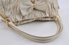 Authentic PRADA Vintage Nappa Gaufre Shoulder Hand Bag Leather White 2517I