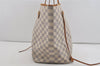 Authentic Louis Vuitton Damier Azur Neverfull GM N51108 Shoulder Tote Bag 2518I