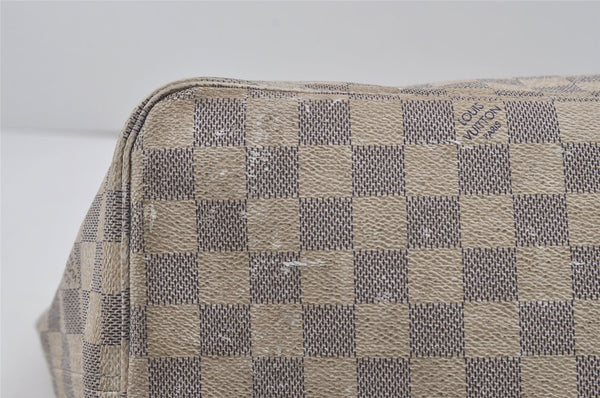 Authentic Louis Vuitton Damier Azur Neverfull GM N51108 Shoulder Tote Bag 2518I