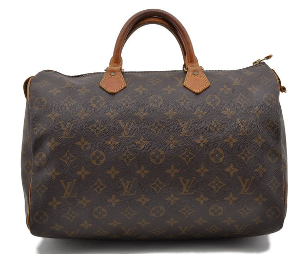 Authentic Louis Vuitton Monogram Speedy 35 Hand Bag M41524 LV 2519C