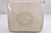 Authentic GUCCI Interlocking G Vintage Shoulder Bag Enamel White Junk 2521I