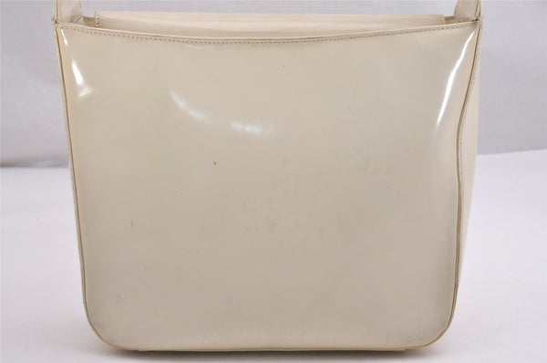 Authentic GUCCI Interlocking G Vintage Shoulder Bag Enamel White Junk 2521I
