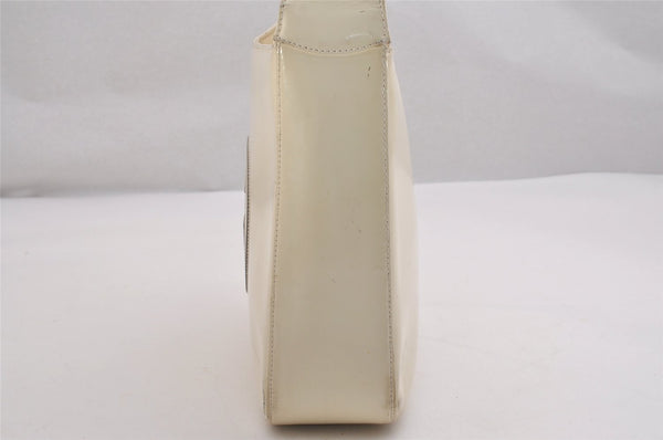 Authentic GUCCI Interlocking G Vintage Shoulder Bag Enamel White Junk 2521I