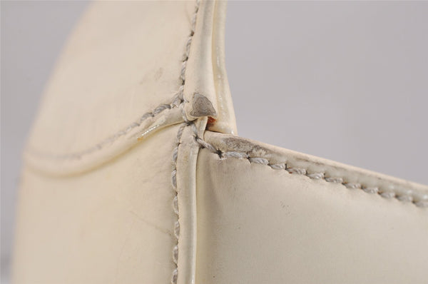 Authentic GUCCI Interlocking G Vintage Shoulder Bag Enamel White Junk 2521I