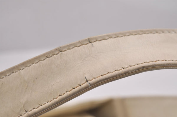 Authentic GUCCI Interlocking G Vintage Shoulder Bag Enamel White Junk 2521I