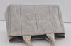 Authentic PRADA Canapa M Vintage Denim Tote Hand Bag Light Gray 2522I