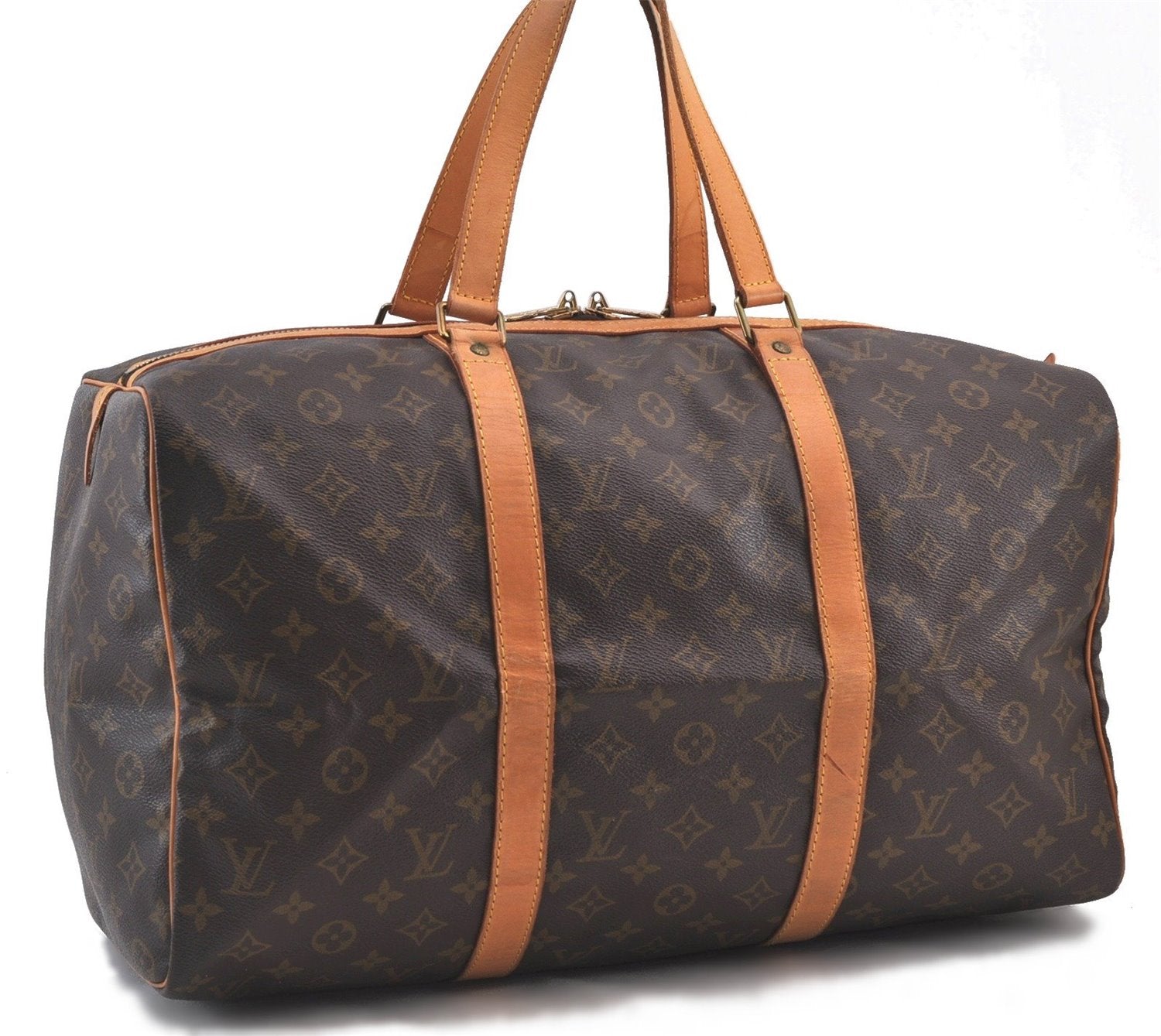 Authentic Louis Vuitton Monogram Sac Souple 45 Hand Boston Bag M41624 LV 2523D