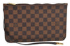 Authentic Louis Vuitton Damier Neverfull Pouch Purse Clutch Bag LV 2523I