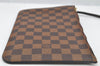 Authentic Louis Vuitton Damier Neverfull Pouch Purse Clutch Bag LV 2523I