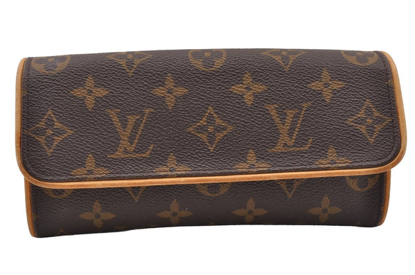 Authentic Louis Vuitton Monogram Pochette Twin PM Shoulder Bag M51854 LV 2524I