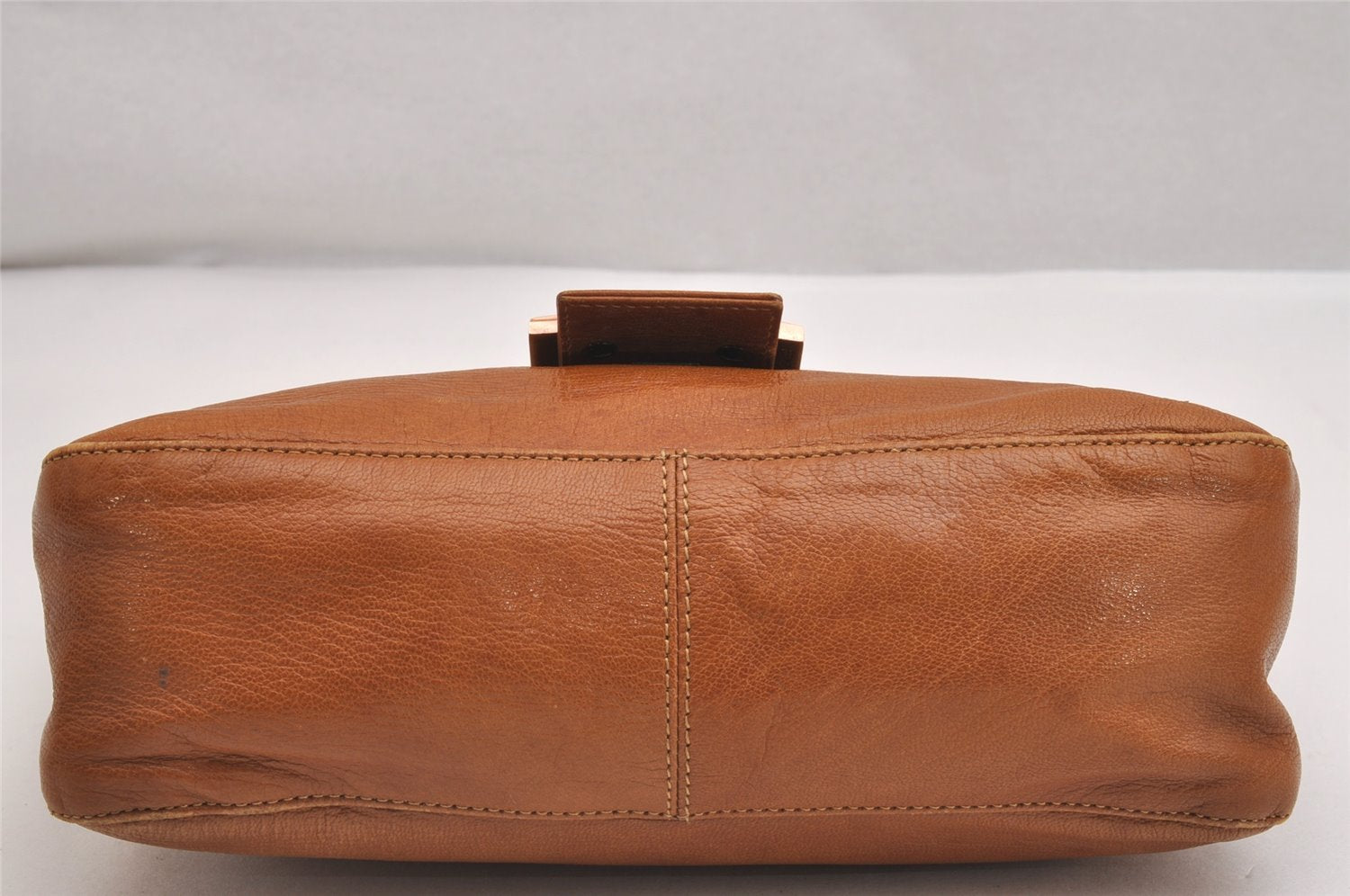 Authentic FENDI Mamma Baguette Shoulder Hand Bag Purse Leather Brown 2525I