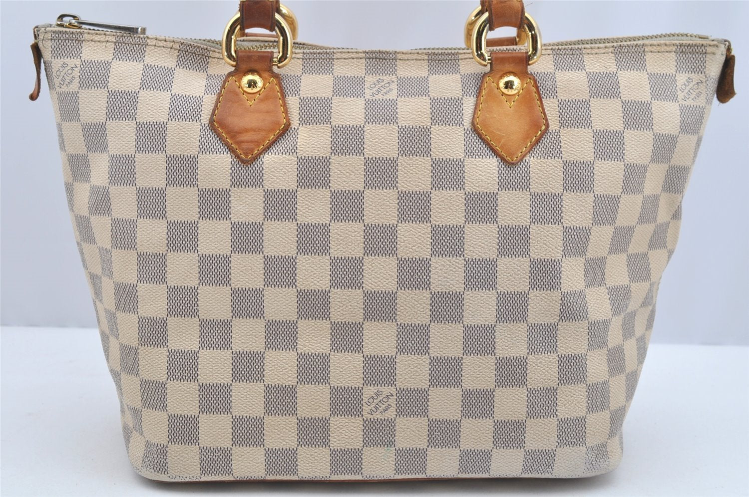 Authentic Louis Vuitton Damier Azur Saleya PM Shoulder Tote Bag N51186 LV 2527I