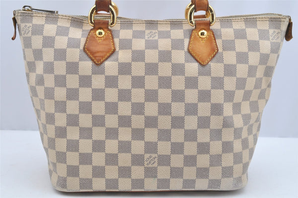 Authentic Louis Vuitton Damier Azur Saleya PM Shoulder Tote Bag N51186 LV 2527I