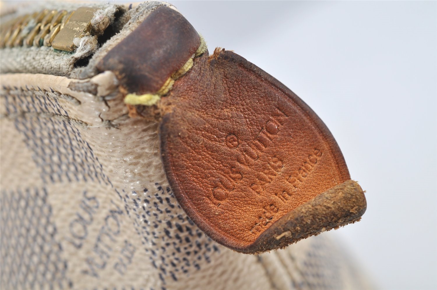 Authentic Louis Vuitton Damier Azur Saleya PM Shoulder Tote Bag N51186 LV 2527I