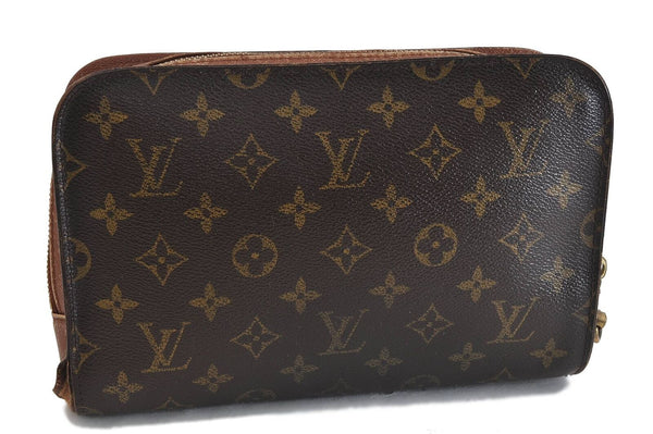 Authentic Louis Vuitton Monogram Orsay Clutch Hand Bag M51790 LV Junk 2528C