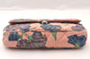 Authentic PRADA Flower Nylon Tessuto Saffiano Leather Shoulder Bag Pink 2528I