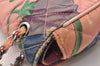 Authentic PRADA Flower Nylon Tessuto Saffiano Leather Shoulder Bag Pink 2528I