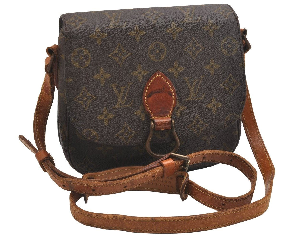 Auth Louis Vuitton Monogram Saint Cloud MM Shoulder Cross Bag Old Model LV 2531I