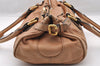 Authentic Chloe Paddington Vintage Leather Shoulder Hand Bag Purse Brown 2532I