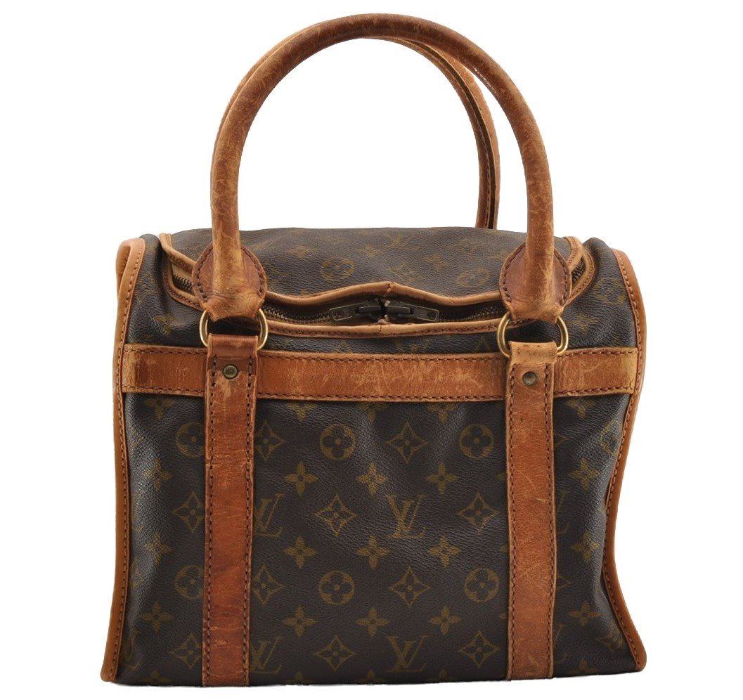 Authentic Louis Vuitton Monogram Sac Chaussures 30 Boston Bag Old Model LV 2535I