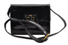 Authentic Vintage GUCCI Shoulder Cross Body Bag Purse Enamel Leather Black 2537I