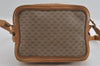 Authentic GUCCI Web Sherry Line Micro GG Shoulder Bag PVC Leather Brown 2538I