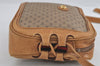 Authentic GUCCI Web Sherry Line Micro GG Shoulder Bag PVC Leather Brown 2538I