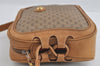 Authentic GUCCI Web Sherry Line Micro GG Shoulder Bag PVC Leather Brown 2538I