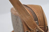 Authentic GUCCI Web Sherry Line Micro GG Shoulder Bag PVC Leather Brown 2538I