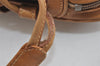 Authentic GUCCI Web Sherry Line Micro GG Shoulder Bag PVC Leather Brown 2538I