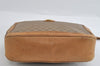 Authentic GUCCI Web Sherry Line Micro GG Shoulder Bag PVC Leather Brown 2538I