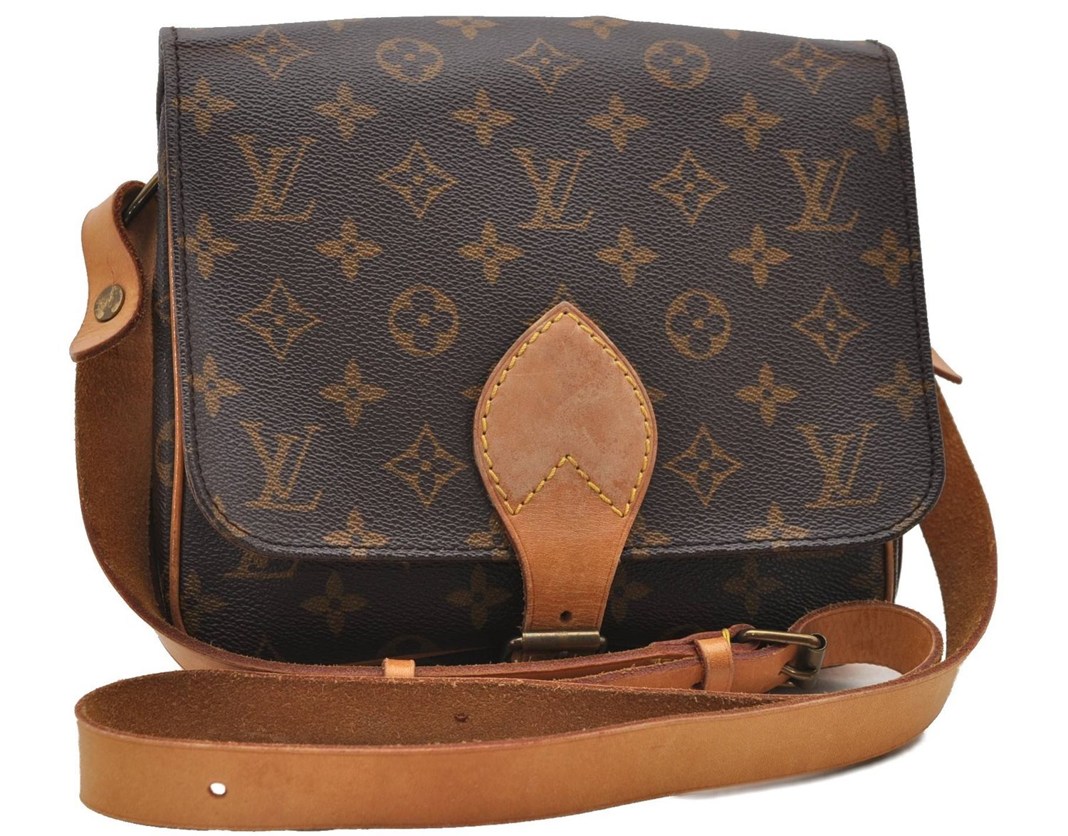 Auth Louis Vuitton Monogram Cartouchiere MM Shoulder Cross Bag M51253 LV 2540D