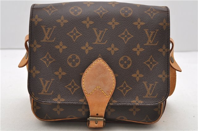 Auth Louis Vuitton Monogram Cartouchiere MM Shoulder Cross Bag M51253 LV 2540D