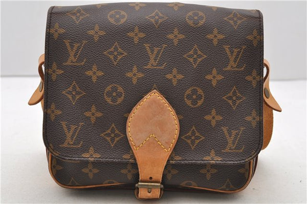 Auth Louis Vuitton Monogram Cartouchiere MM Shoulder Cross Bag M51253 LV 2540D