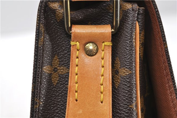 Auth Louis Vuitton Monogram Cartouchiere MM Shoulder Cross Bag M51253 LV 2540D