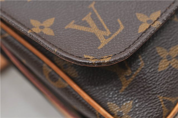 Auth Louis Vuitton Monogram Cartouchiere MM Shoulder Cross Bag M51253 LV 2540D