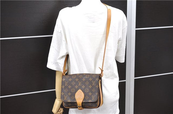 Auth Louis Vuitton Monogram Cartouchiere MM Shoulder Cross Bag M51253 LV 2540D