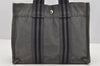 Authentic HERMES Fourre Tout PM Vintage Hand Tote Bag Canvas Gray 2540I