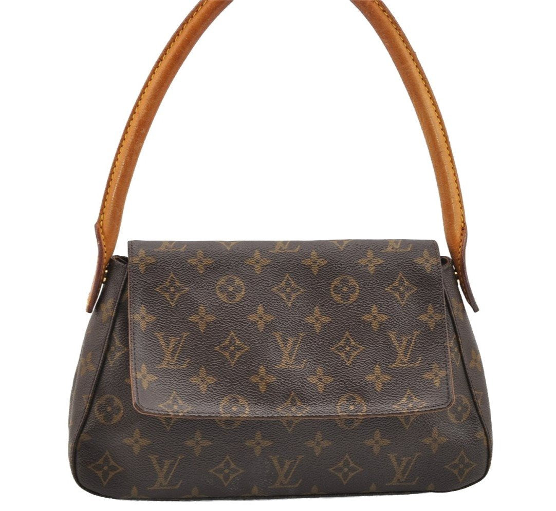 Authentic Louis Vuitton Monogram Mini Looping Shoulder Hand Bag M51147 LV 2541I