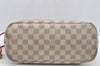 Authentic Louis Vuitton Damier Azur Neverfull PM Tote Bag N51110 LV 2542I