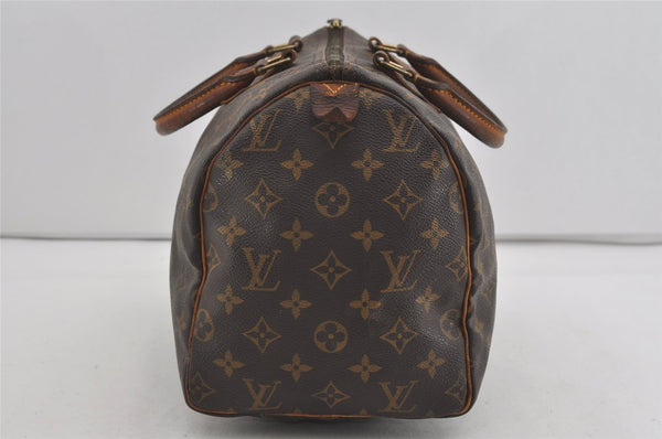 Authentic Louis Vuitton Monogram Speedy 30 Hand Boston Bag M41526 LV 2545I