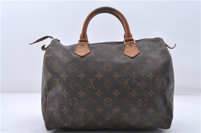 Authentic Louis Vuitton Monogram Speedy 30 Hand Bag M41526 LV 2546D