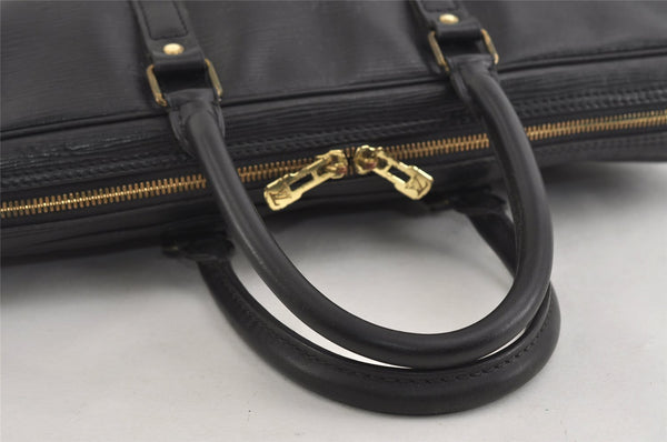 Authentic Louis Vuitton Epi Porte Documents Voyage Briefcase M59162 Black 2547I
