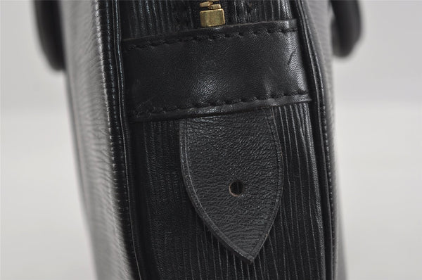 Authentic Louis Vuitton Epi Porte Documents Voyage Briefcase M59162 Black 2547I