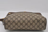 Authentic GUCCI Web Sherry Line Shoulder Cross Bag GG PVC Leather Brown 2549I