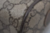 Authentic GUCCI Web Sherry Line Shoulder Cross Bag GG PVC Leather Brown 2549I