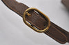 Authentic GUCCI Web Sherry Line Shoulder Cross Bag GG PVC Leather Brown 2549I