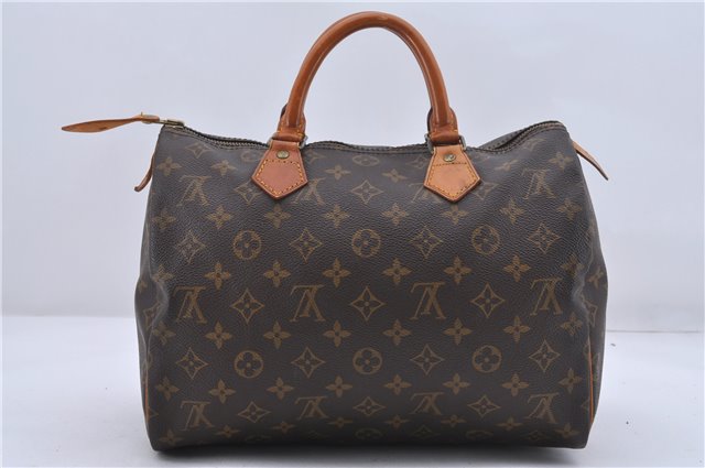 Authentic Louis Vuitton Monogram Speedy 30 Hand Bag M41526 LV 2551D