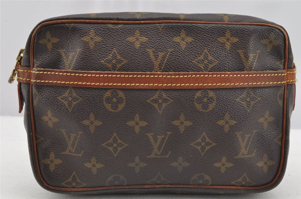 Authentic Louis Vuitton Monogram Compiegne 23 Clutch Hand Bag M51847 LV 2551I