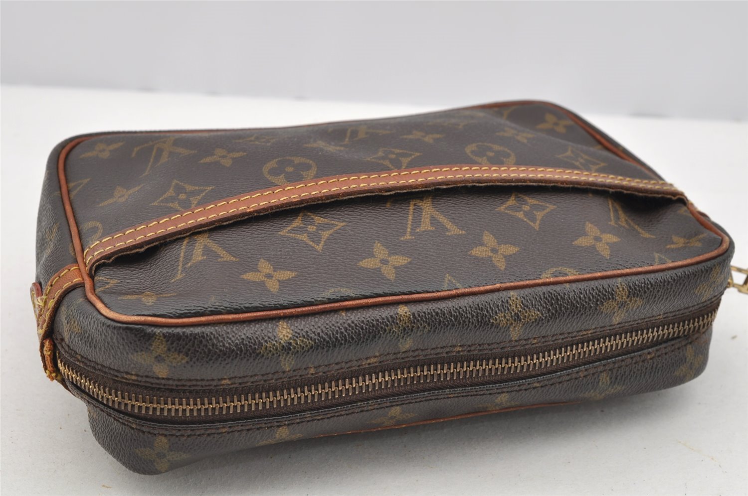 Authentic Louis Vuitton Monogram Compiegne 23 Clutch Hand Bag M51847 LV 2551I